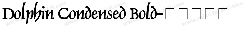 Dolphin Condensed Bold字体转换